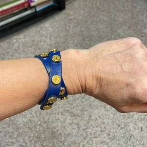 Leather studded bracelet